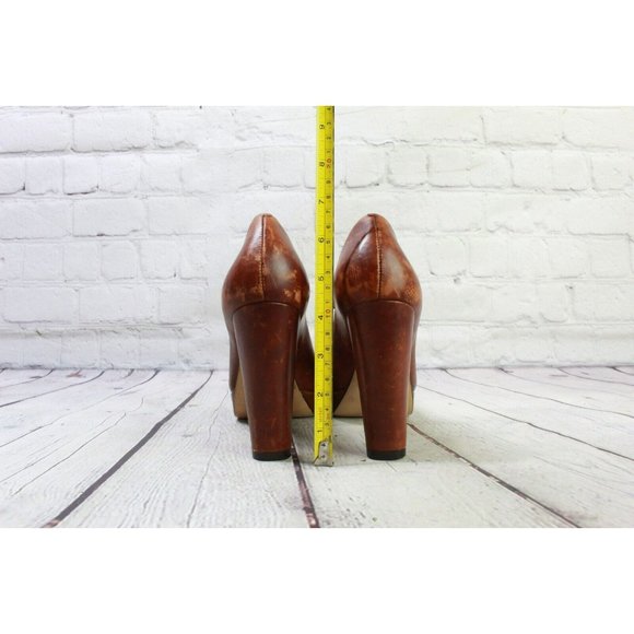 Cole Haan Brown Leather Adjustable Strap Mary Jane High Heel Shoes Sz 6 B - Picture 6 of 9